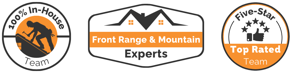 Universal (4) badges: 100% in-house team Front Range and mountain experts 5 Star Top Rated Team