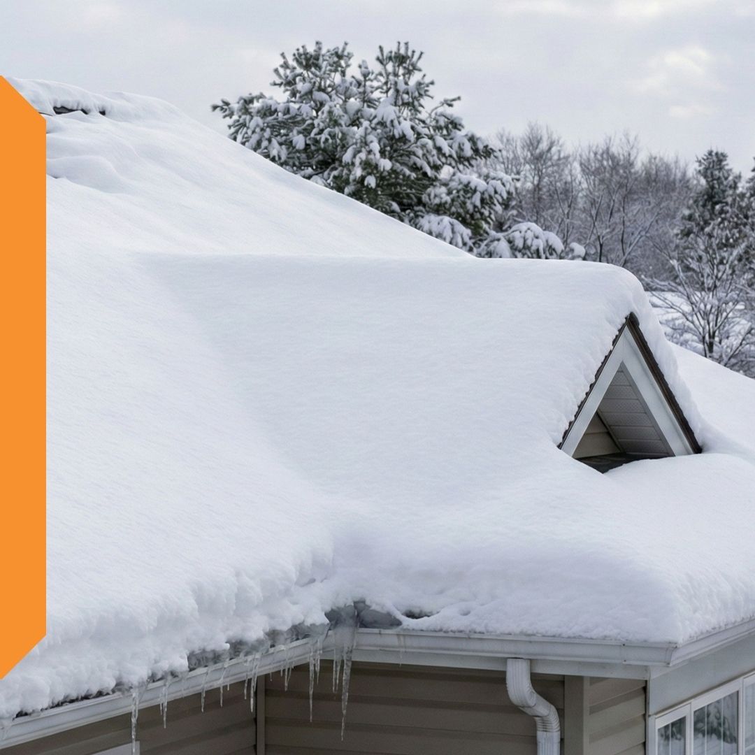 snow on roof